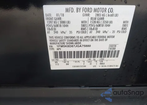 2018 Ford Explorer Xlt from USA, damaged, VIN 1FM5K8D87JGA75880